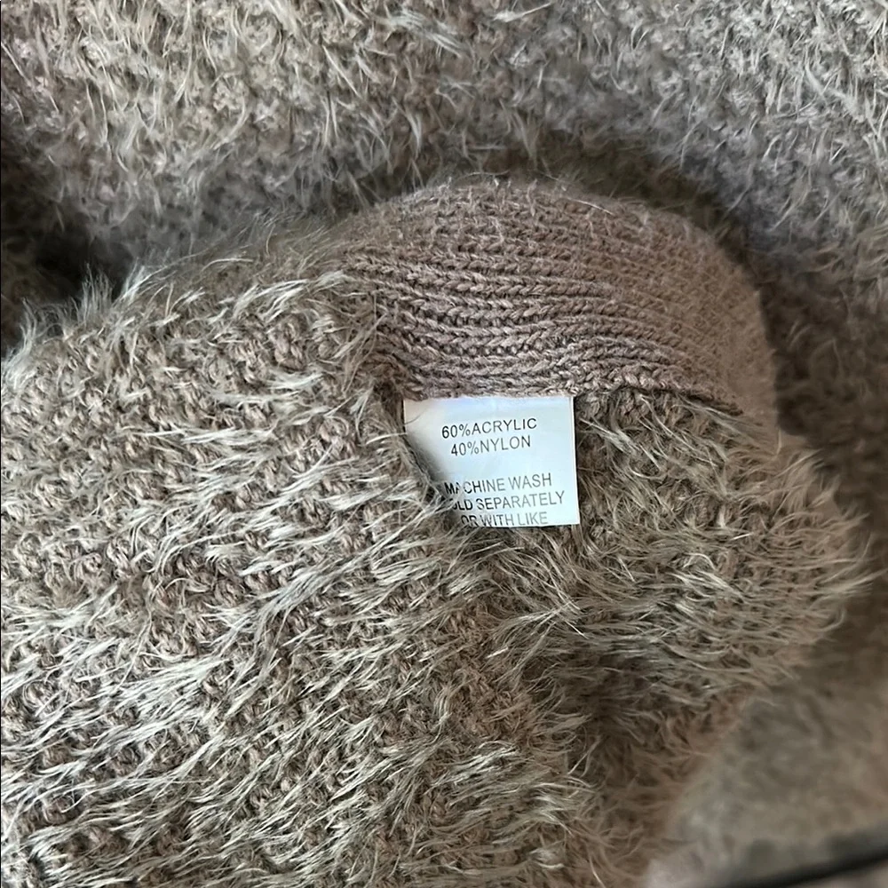 Jon & Anna Tan cozy Chunky Knit Cardigan Sweater - Picture 6 of 7